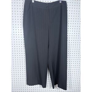 Armani Collezioni pleated pin striped wide leg pants size 10